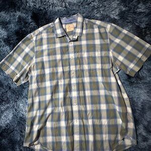 Tommy Bahama Green and Blue Checkered Shirt